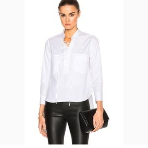 Veronica Beard “Harper” Lace Up Top Sz 4